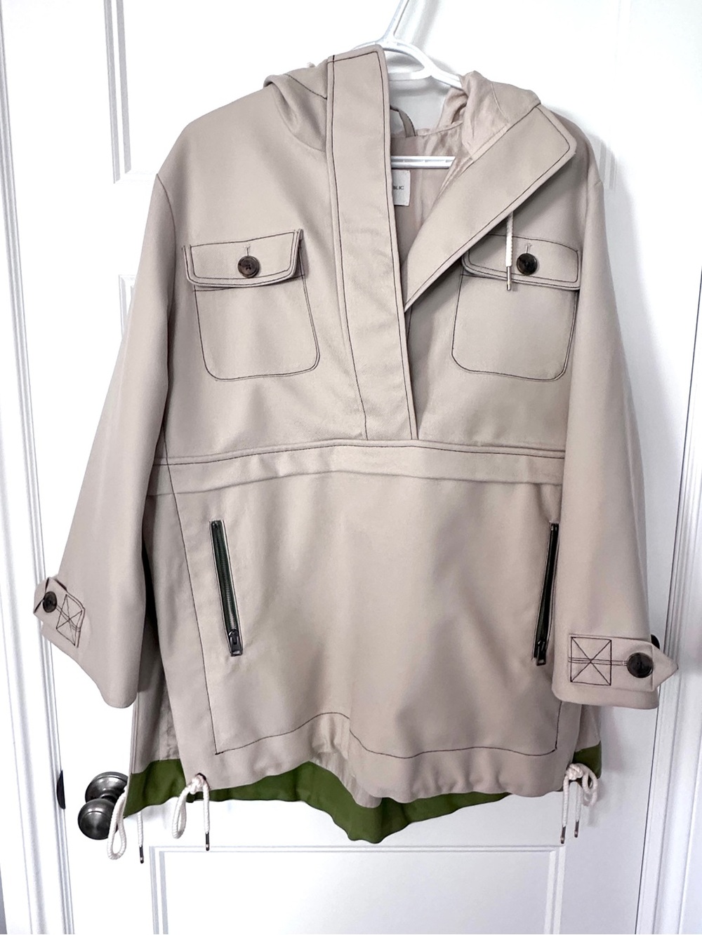 Banana Republic Oversized Italian Wool Utility Popover